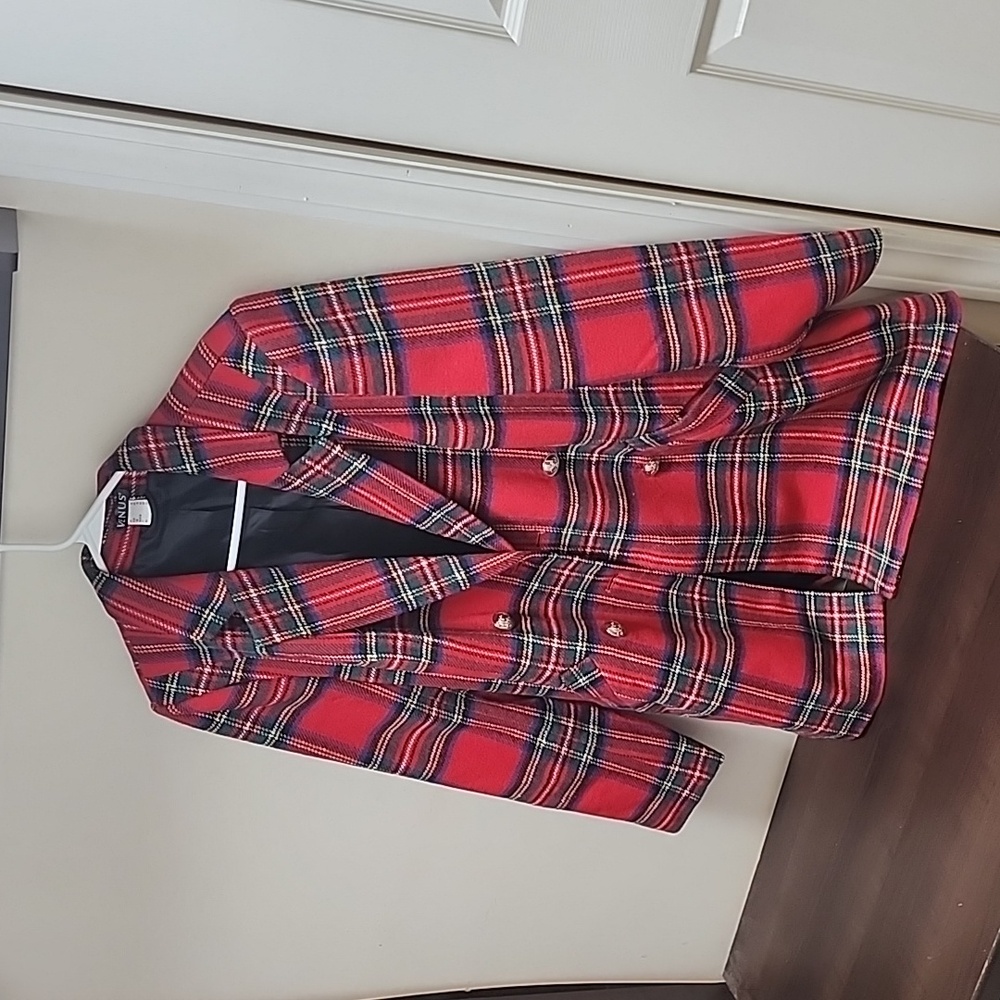 Women's Venus Tartan Plaid Blazer Size 12